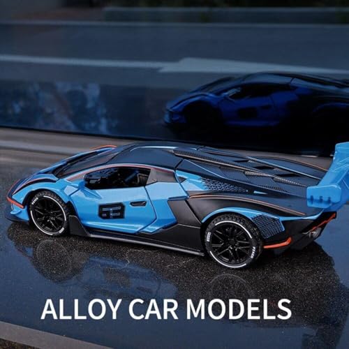 Image of Lamborghini Diecast Model Car Toy - 1:32 Scale Premium Sports Car | Pull Back Action | Openable Doors & Hood | Alloy Metal Body | Luxury Collectible Gift for Kids & Adults [Colors as Per Stock]