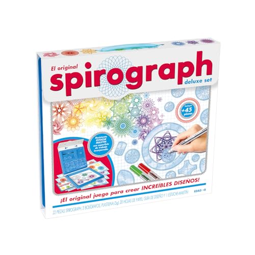 Spirograph Deluxe - Spirograph Niños | Kit Dibujo Niños 47 Piezas | Mandalas Para Colorear Niños | Set Manualidades...