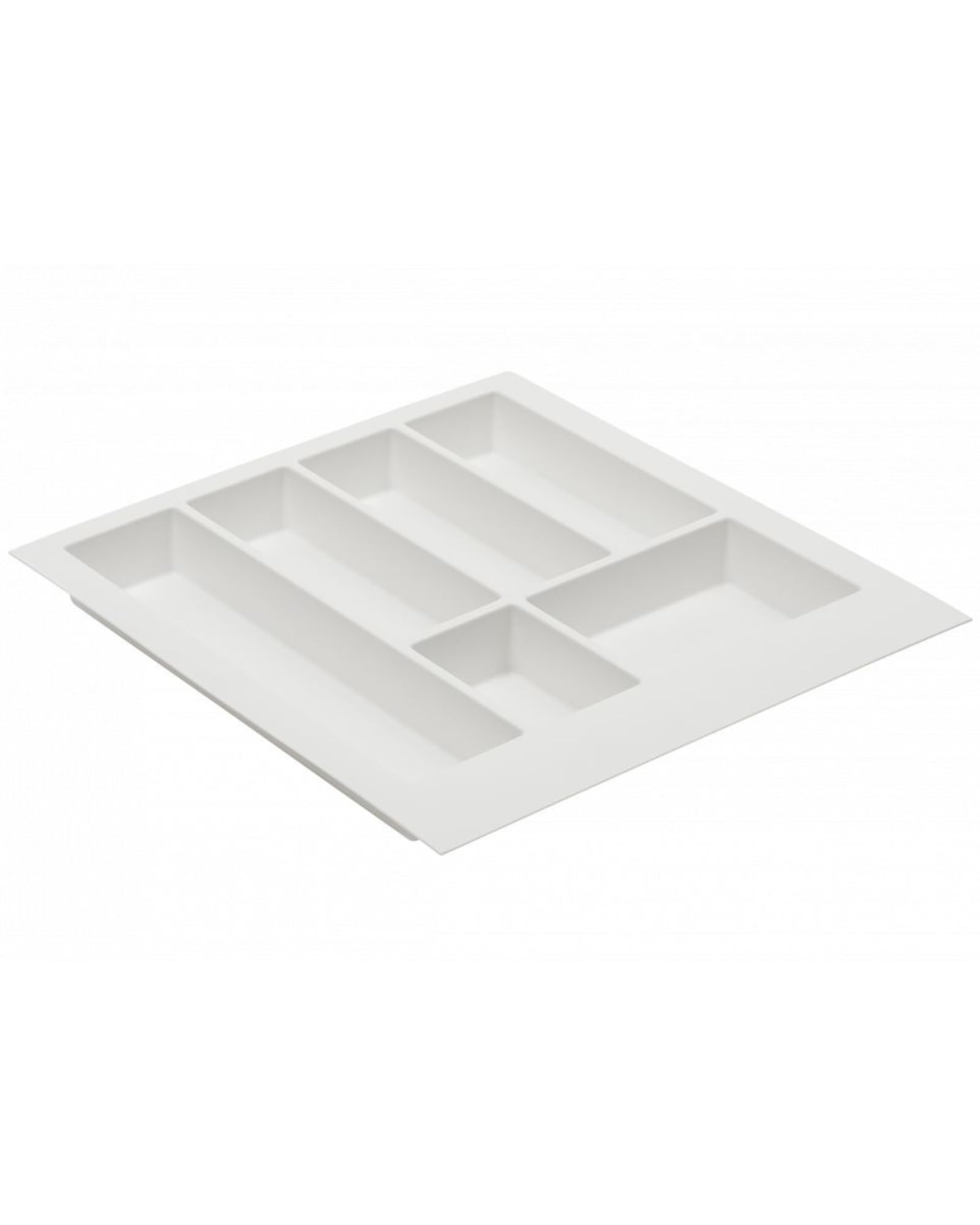 Gedotec White Axispace Plastic Drawer Organiser | 1 Piece Premium Insert In | Drawers With Body Width 500 Mm | Drawer Organiser System | Cutlery Insert Can Be Shortened