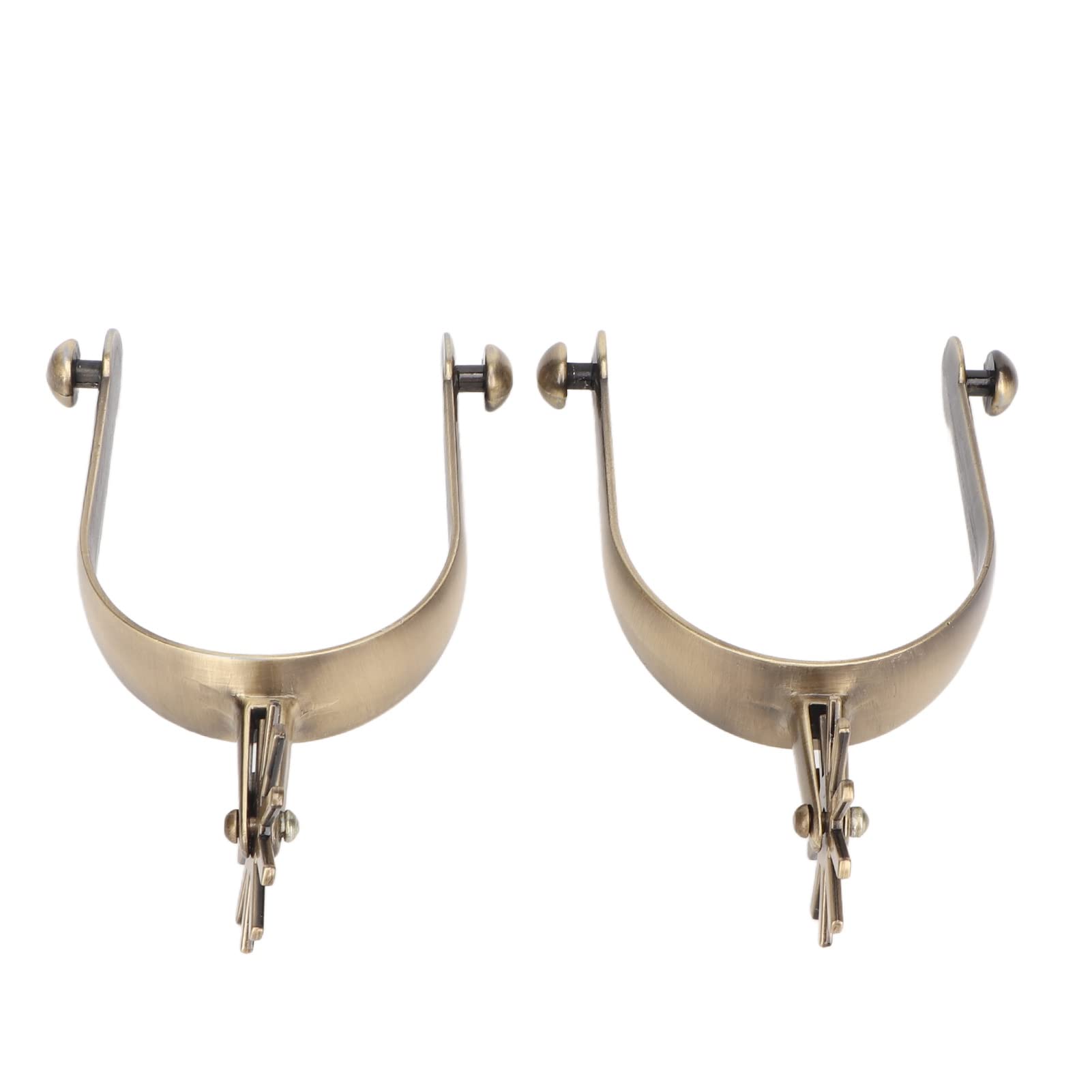 Fockety Eperons de Cheval, Eperons de Cheval en Alliage de Zinc Antique 4.1 x 3in Eperons de Cheval pour Bottes, Eperons de Cowboy Exquis avec Equipement pour Entraînement de Cheval