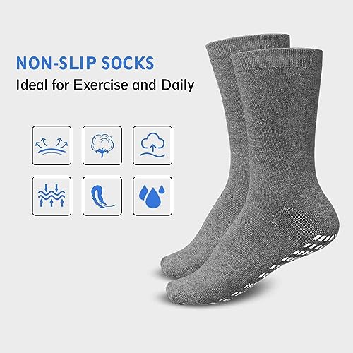 Image of Artfasion Non Slip Socks Men: Grip Anti Slip Socks for Seniors Hospital Yoga Pilates
