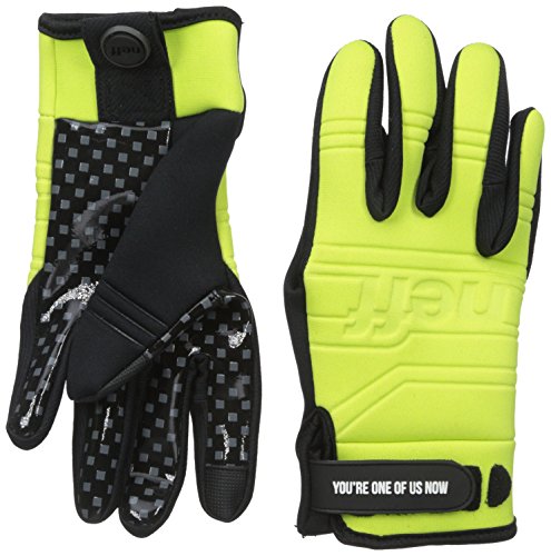 Neff Herren Snowboardhandschuh, wind- und wasserfest, dünn - Grün - Klein