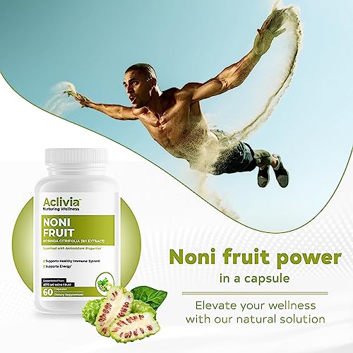 organic hawaiian noni fruit capsules 4000 mg - morinda citrifolia supplement - non-gmo gluten-free usa made no artificial additives 60 count