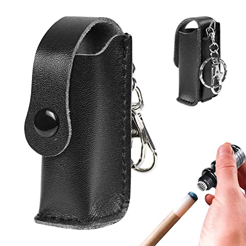 SelfTek Billiard Cue Tip Tool Case, Billiard Cue Needle Bag, Artificial PU Leather Pool Cue Tool Bag for Billiard Table Club Care for Billiard Tip