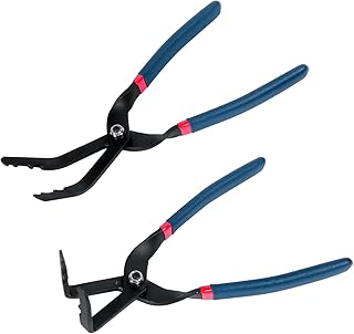 ATNHYING 2pcs Clip Removal Tool Pliers Set 45 and 90 Degree, Trim Clip Pliers for Plastic or Metal Buckles for Car Decorative Mats, Doors, etc, to Prevent Damage to Trim and Fasteners