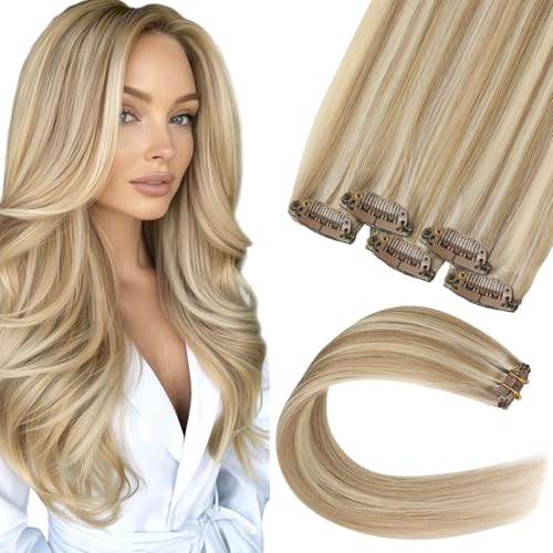 MEI YUAN LIN Human Hair Clip in Extensions
