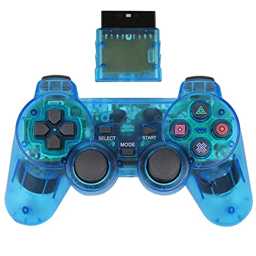 2 Pack Wireless Controller For Ps2 - Twin Vibration Game Remote Gamepad Compatible With Playstation 2 Console #TOP1