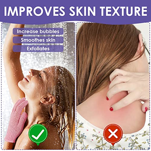 WLLHYF 4PCS guanti esfolianti doppia texture