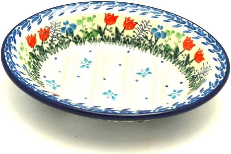 Polish Pottery Soap Dish - Tulip Horizon