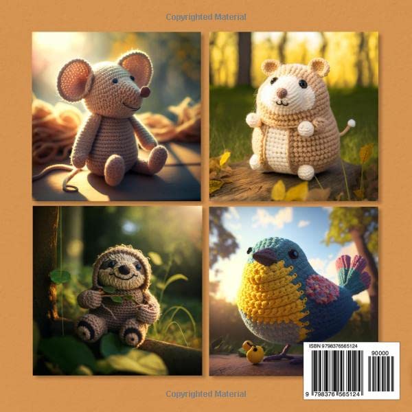 Miniatura 2 de Libro De Ilustraciones De Ganchillo Amigurumi De Animales Para Adultos Libro De Imágenes Para Adultos Con Demencia Y Alzhéimer Libro De Actividades