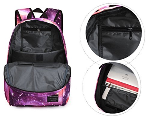 Zaino da scuola in tela, unisex, motivo con