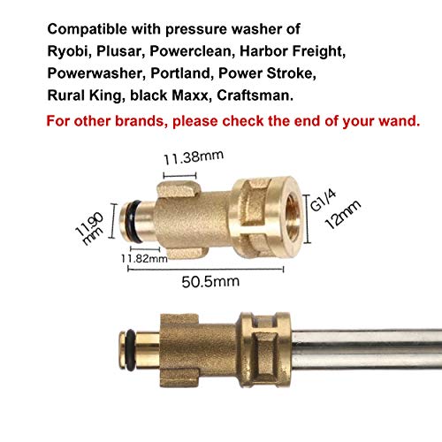 Tool Daily Pressure Washer Replacement Wand, Compatible Ryobi, Harbor Freight, Portland, 15 Inch