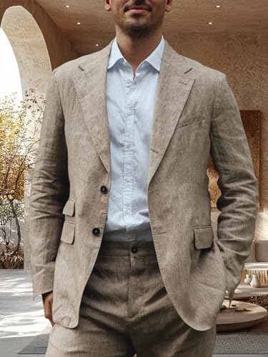 Men's Casual Business Jacket Set, Fashionable Lapel, Wrinkle Free Suit Jacket, Long Pants Set4