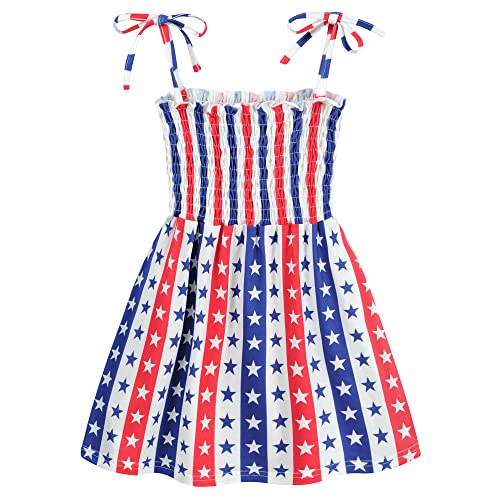 Robe tricolore fille CM-Kid anti-décoloration vêtement été 4 juillet 2 à 8 ans