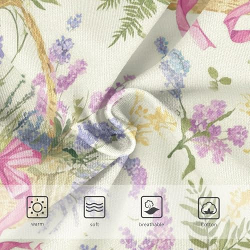 Wusikd Lavender Girls' Underwear Cotton Vintage Bows Girls Briefs Soft Toddler Underwear 2T3