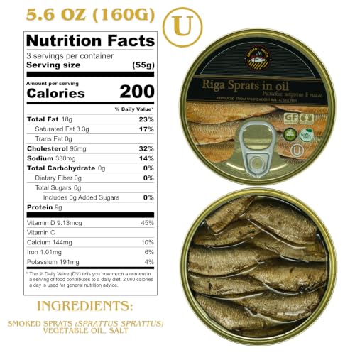 Image of Grilled Catch Sprats Riga Smoked 5.6 oz (12 Pack) Kosher