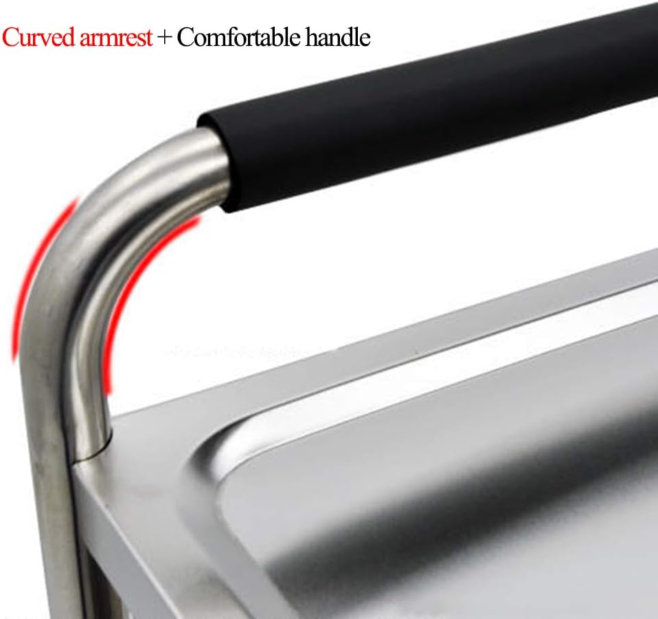 Stainless Steel Laboratory Trolley with Tube Handle Hospital Trolley 2/3 Layer Hotel Dining Car Service Cart Special Tool Cart Strong Load-Bearing (S 3 Layers)