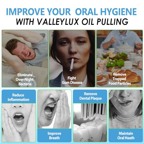 8 Fl.Oz Kokosnuss-Pulling-Öl, Minzöl-Pulling-Mundwasser mit Zungenschaber, alkoholfrei, natürliches Kokosnuss- und Pfefferminzöl-Pulling für Zahnaufhellung, frischen Atem (2 PCS) – Bild 5