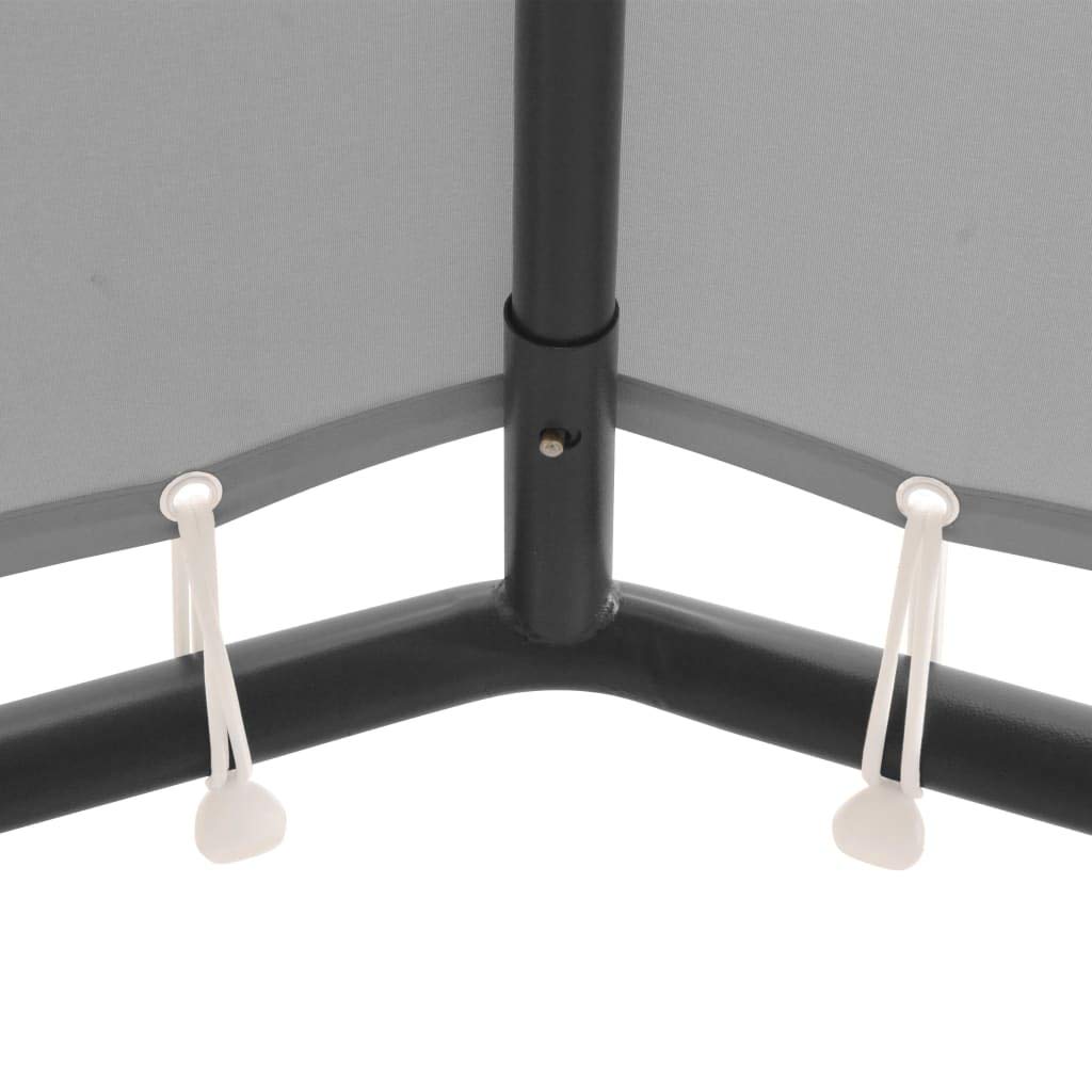 Tonnelle de jardin en métal anthracite 4 x 4 m