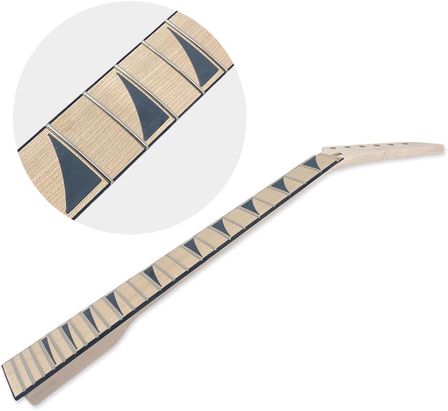 Electric Guitar Neck 24 fret 25.5 inch Maple Rosewood Fretboard Guitar Neck Floyd Rose Locking Nut Cool Inlay Bolt on heel