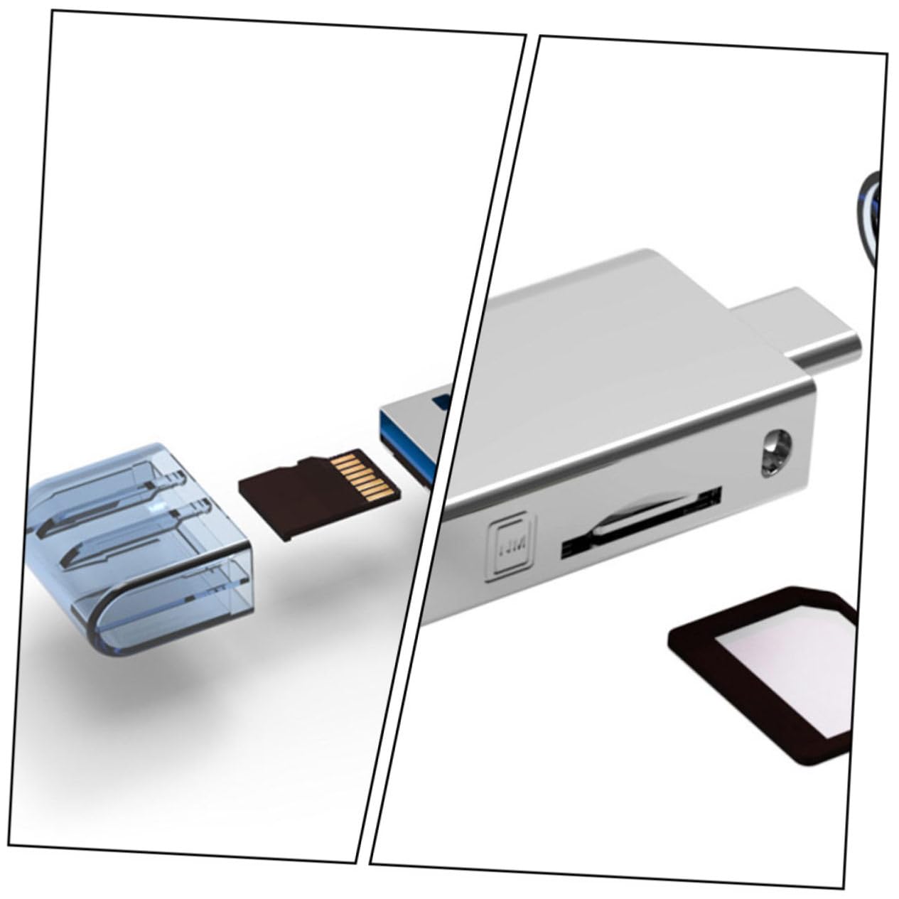 Lettore Schede Usb3.0 Type-c in Lega di Zinco e Abs