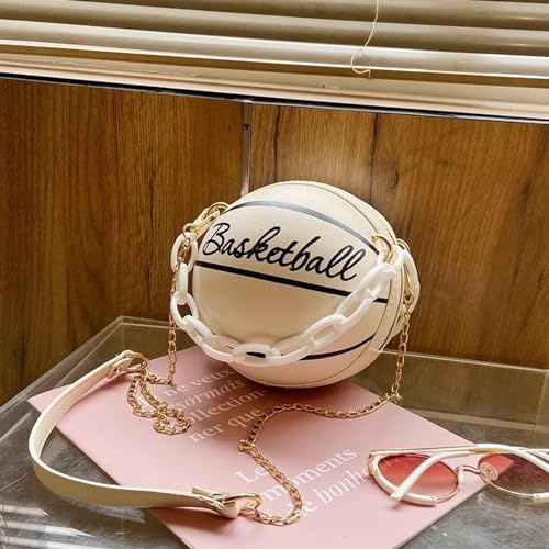 Basketball Shape Pu Leather Shoulder Handbag Novel Design For Women Girls Basketball Lovers3