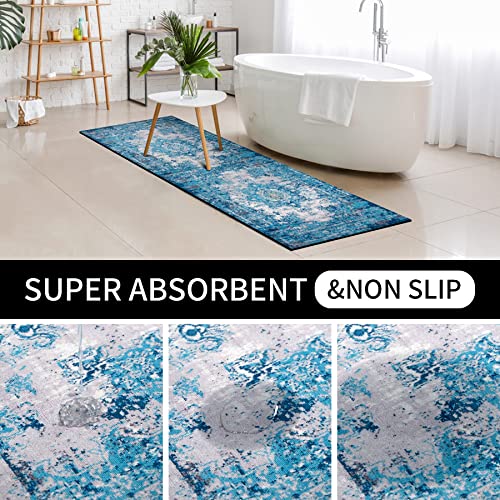 Melajia Extra Long Laundry Room Rug Runner Rubber Laundry Room Mat 2 X 6 Runner Hallway Rug Non Slip Washable Low-Profile Kitchen Mats For Entryway Bathroom #TOP2