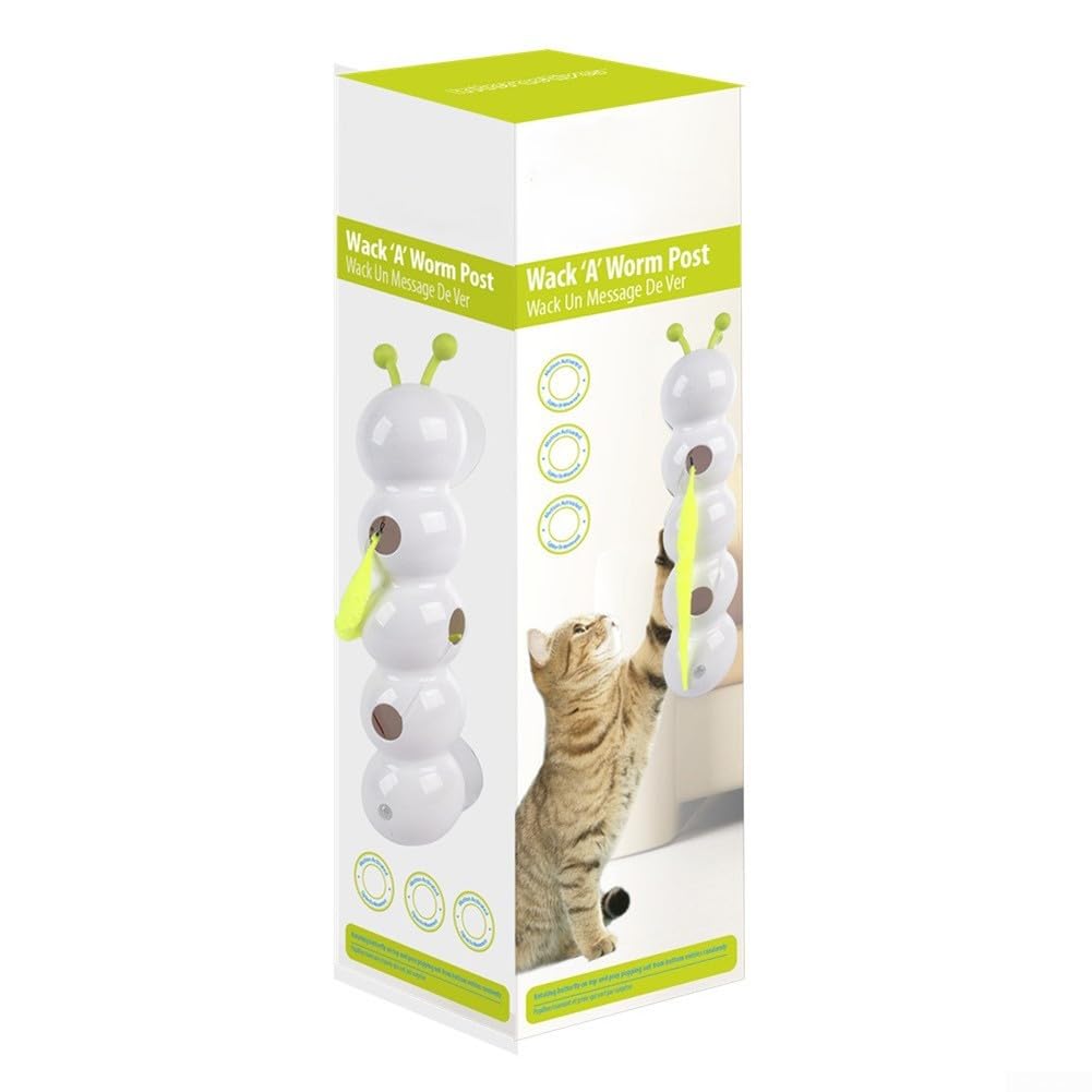 CATERPILLAR - Juguete inteligente para gatos, interactivo para gato inteligente Caterpillar, juguete interactivo para gatos de interior, juego divertido y atractivo para gatos para jugar