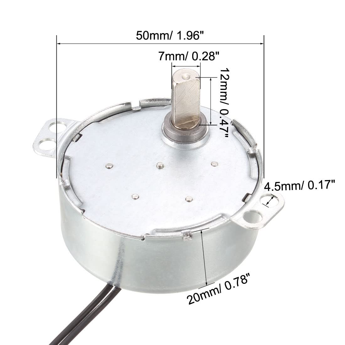 sourcing map Sincrónico Sincronizar Motor AC 220-240V 4W 10-12RPM/MIN 50-60Hz CCW para Hecho Mano, Modelo o Guía Motor