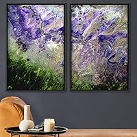 2 Piece Framed Canvas Wall Art Natural Abstract Canvas Prints Home Artwork Decoration for Living Room,Bedroom - 16