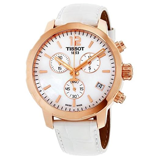Tissot Quickster Mother of Pearl Dial Leather Strap Ladies Watch T0954173611700