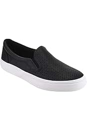 Croft ~ Slip On Perforated Double Layer Foam Padded Cushion Sock Fashion Sneakers