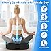SofterCharm Seat Cushion with Carry Handle, Memory Foam for Tailbone/Sciatica Easing, Chair Cushions for Cars, Desks, Office Chair Cushion with Non-Slip Design, Ideal for Post-Surgery Recovery (Grey)