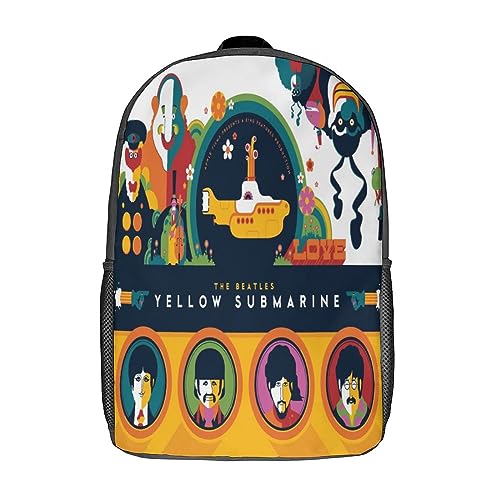 TANACC Mochila Escolar Para Infantil,The Beatles Bolsa De Escuela Para Chicos Chicas,17inch Gran Capacidad Adolescentes Mochilas,Rock Band Niños Bolsas Con Hebilla De Ajuste