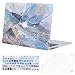 MOSISO MacBook Air 13 Inch Case (Release 2010-2017 Older Version), Plastic Pattern Hard Case & Keyboard Cover & Screen Protector Only Compatible MacBook Air 13 (A1369 & A1466),Abstract Scrawl Blue