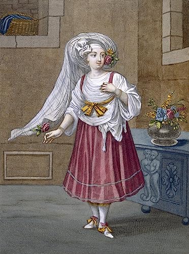 Tableau une fille de Chios affiche d'art Jean Baptiste Vanmour pour chambre salon