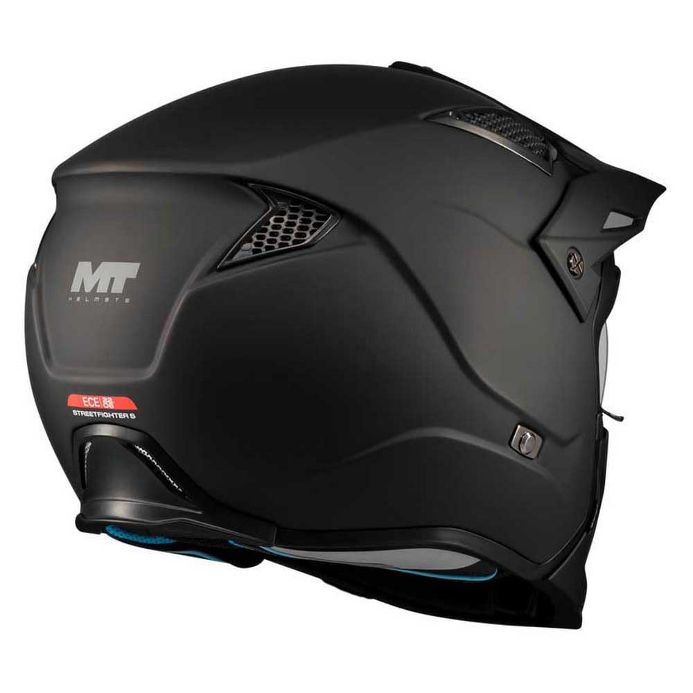 MT Helmets Streetfighter SV S – Casco Moto Integral Abierto con Visor Solar Retráctil, Estilo Streetfighter, Interior Lavable y Calota HIRP | Homologado ECE 22.06 & DOT