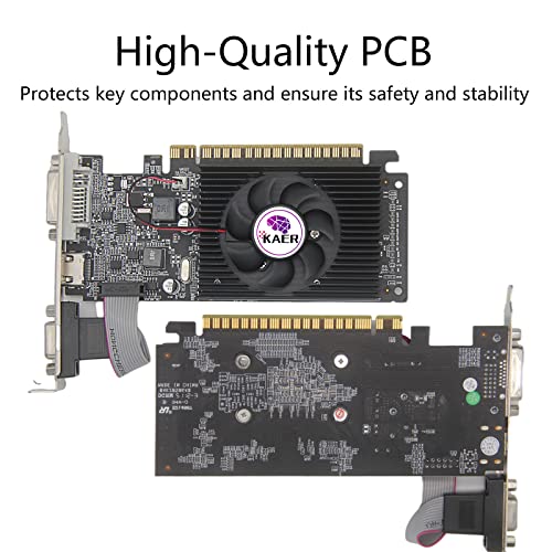 Kaer Gt 730 Graphics Card, 4Gb Ddr3, Directx 11 128 Bit, Vga/Dvi-D/Hdmi, Pci Express 2.0 X 16, Nvidia Video Card, Computer Gpu #TOP3