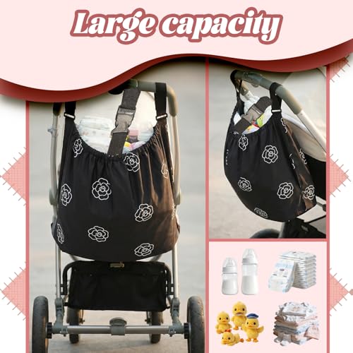 Kinderwagennetz Organizer Tasche Rückseite Buggys Universal Einkaufsnetz Sportwagen Netzbeutel Einkaufswagen Netztasche Schwarz Rollstuhl Wickelflaschen Aufbewahrungstasche
