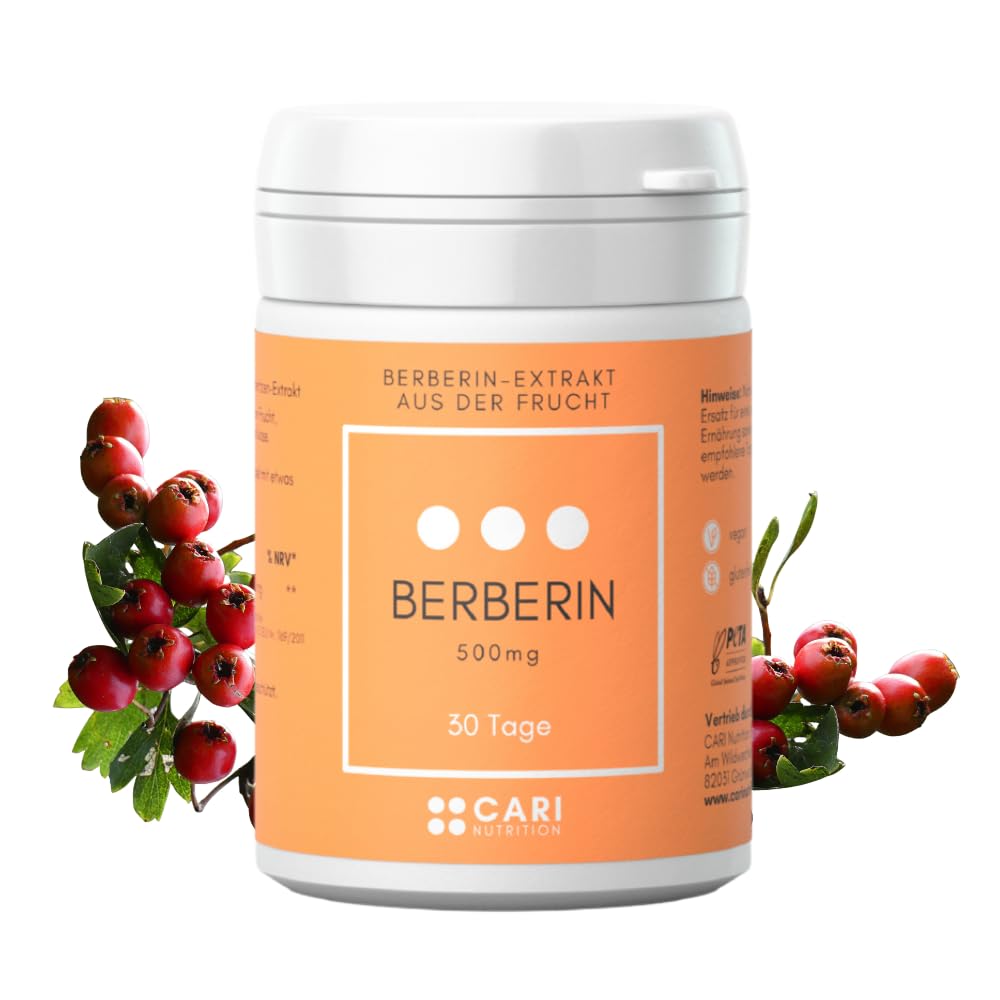 Berberin 500mg | Extrakt aus der Frucht | für PCOS, Insulinresistenz und BlutzuckermanAGEMENT
Berberin 500mg | frei von 