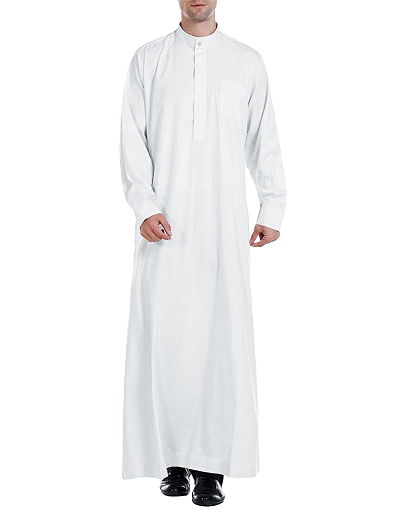 YAOHUOLE Kaftan męski kaftan z długim rękawem, długi rękaw, z kieszeniami, uniwersalny krój