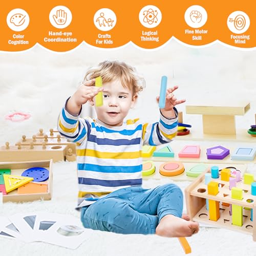 Image of Adena Montessori Play Kit for 22-24 Months Baby Developmental Playset for Toddlers Preschool Learning Toys, Medium