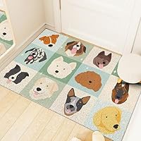 ラグマット 泥落とし 洗える 玄関マット 屋外 屋内 カーペット 犬柄 いぬ 玄関マット カーペット ワンちゃん フロアマット 洗える 3D犬柄