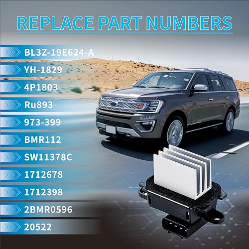 Image of ADP HVAC Blower Motor Control Module Resistor YH-1829 BL3Z-19E624-A Compatible with Ford F150 2009-2014 Ford Expedition 2009-2017 Lincoln Navigator 2009-2017 with AUTO A /C Controls