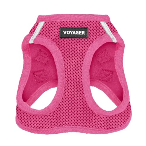 Voyager Step-In Air Hundegeschirr by Best Pet Supplies - All Weather Mesh Step in Vest Harness für kleine und mittlere Hunde, Fuchsia, size S - Brust 37-40 cm