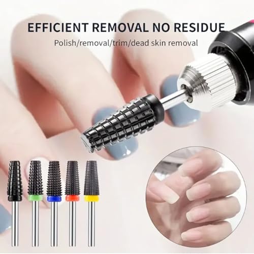 Set de 5 piezas de puntas cerámicas para taladro de uñas miniatura 6