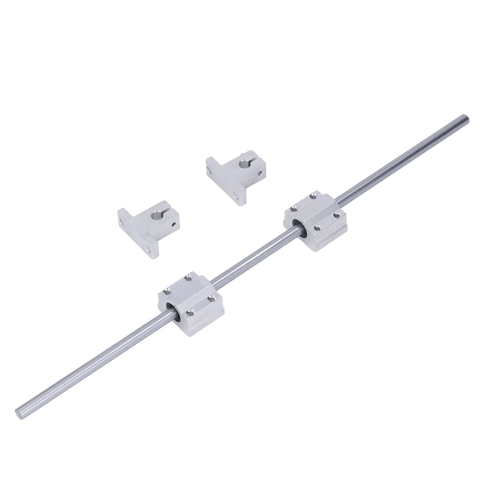 Marhynchus Pièces D'imprimante 3D, Jeu de Vis sans Fin, Axes Optiques Linéaires de 8 Mm et 500 Mm avec Roulements de Boîtier en Aluminium pour Coupleurs Pas à Pas CNC, équipement de Mesure