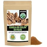 Alpi Nature Canela de Ceilán en Polvo 500g, Palitos de Canela de Ceilán Molidos en Polvo