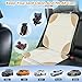 Sinvitron Car Seat Protector for Child Car Seat - Waterproof Non-Slip Leather Mat with 2 Mesh Pockets, Universal Seat Cover for Baby, Pets & Vehicles (1-Pack, Off-White)