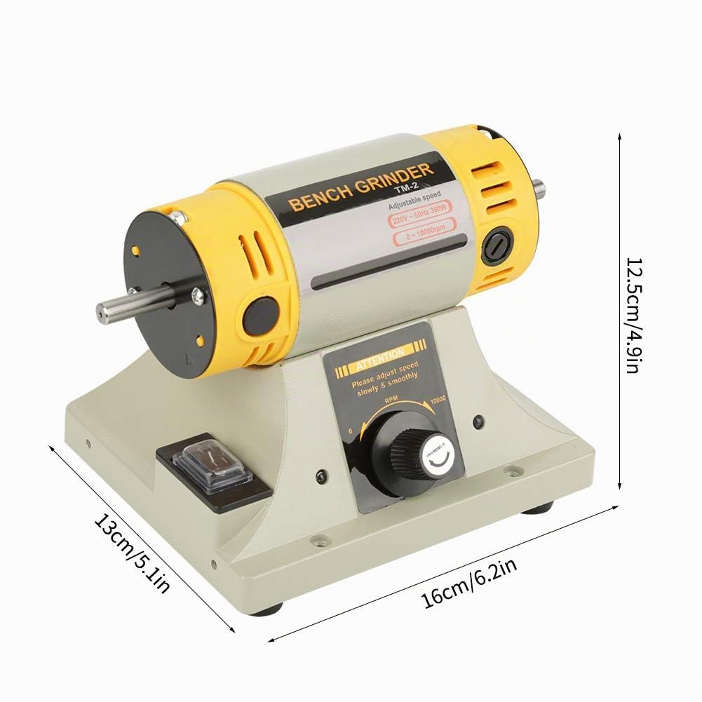 Touret A Polir Polis EU Plug 220V 350W hine de Polissage de Meuleuse électrique pour Moteur de Tour Dentaire de Bijoux,tourets à meuler hine polir tour